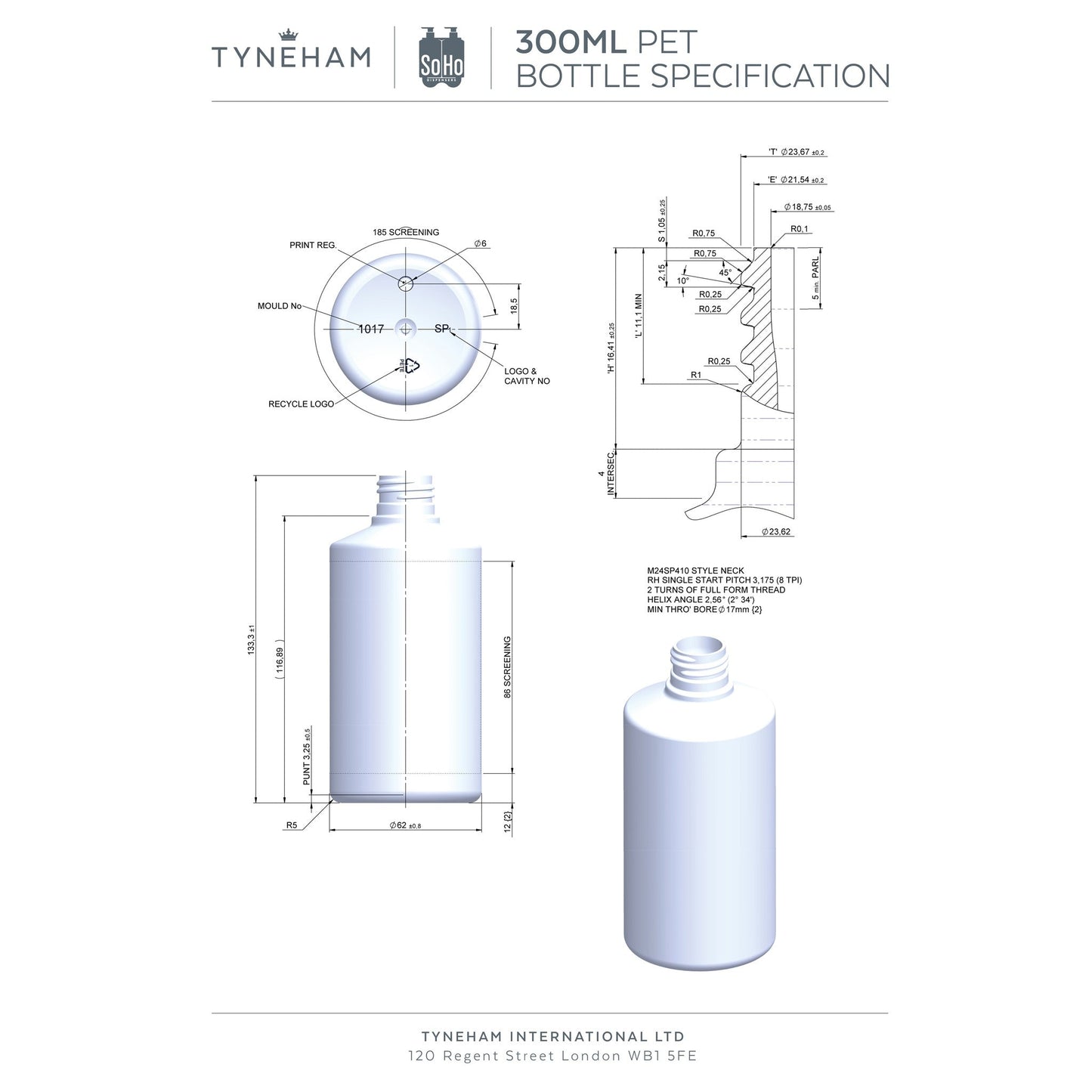 300ml Plastic Bottle & Pump