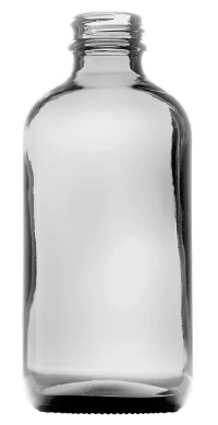 480ml Glass Bottle Clear & Black Pump