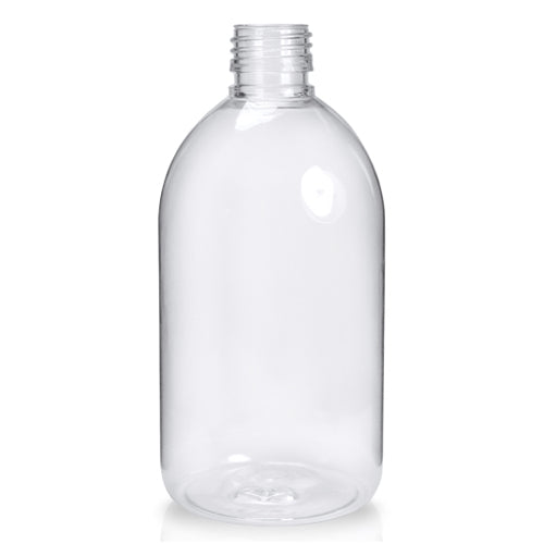 BULK BUY 500ml SIROP Clear Bottle & Pump (QTY 48)