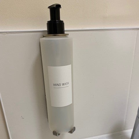 SALE ITEM 0027 - Single 300ml Tall Security Wall-Mounted Holder - Orbital Finish