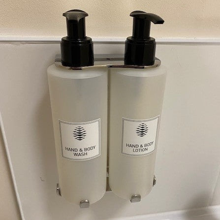 SALE ITEM 0037 - Double Tall  Security Wall-Mounted Holder - Polished Finish