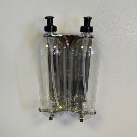 SALE ITEM 0072 - Double 1000ml Tall Security Wall-Mounted Holder Polished Finish