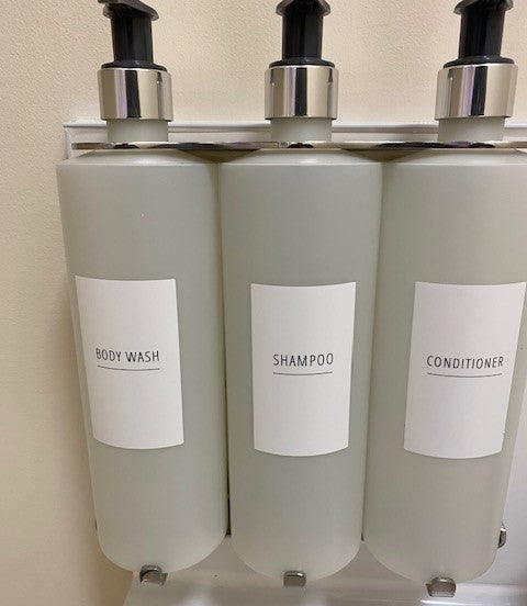 SALE ITEM 0053 - Triple Tall 500ml Security Wall-Mounted Holder - Polished Finish