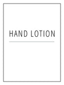 Label - Hand Lotion