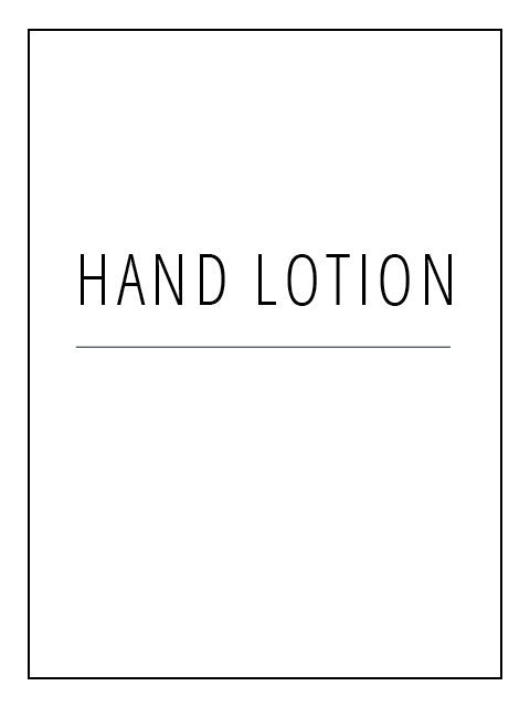 Label - Hand Lotion