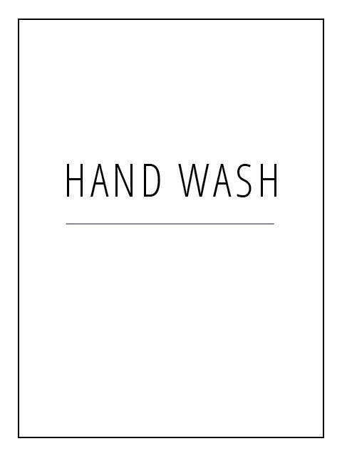 Label - Hand Wash