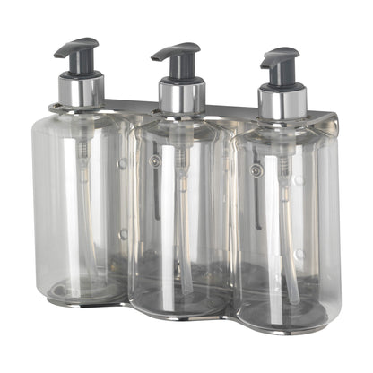 SALE ITEM 0079 - Triple 300ml Standard Wall-Mounted Holder Hand Polished Finish